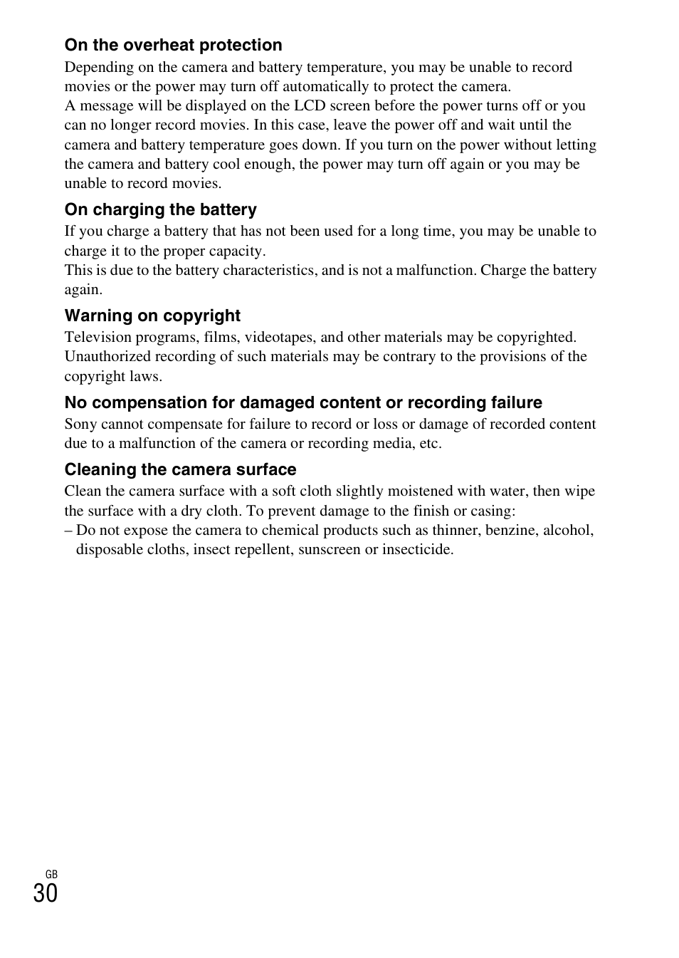 Sony CYBER-SHOT AC-L200D User Manual | Page 30 / 64