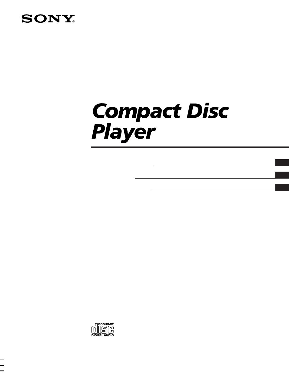 Sony CDP-D500 User Manual | 68 pages