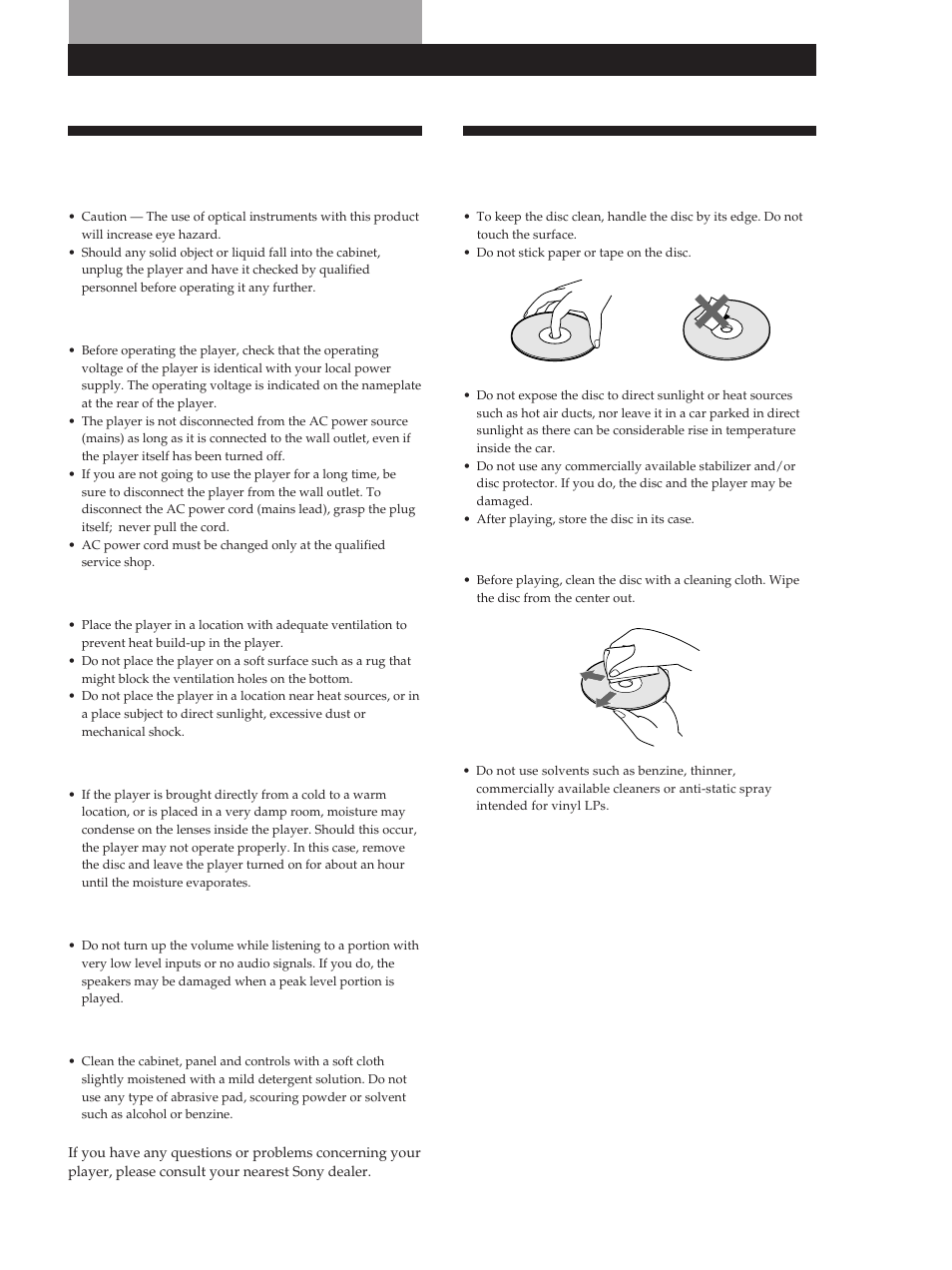 Precautions, Additional information | Sony CDP-D500 User Manual | Page 19 / 68