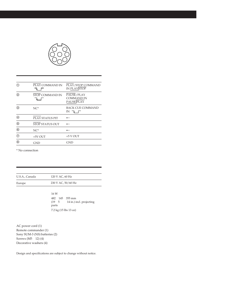 Additional information | Sony CDP-D500 User Manual | Page 21 / 68