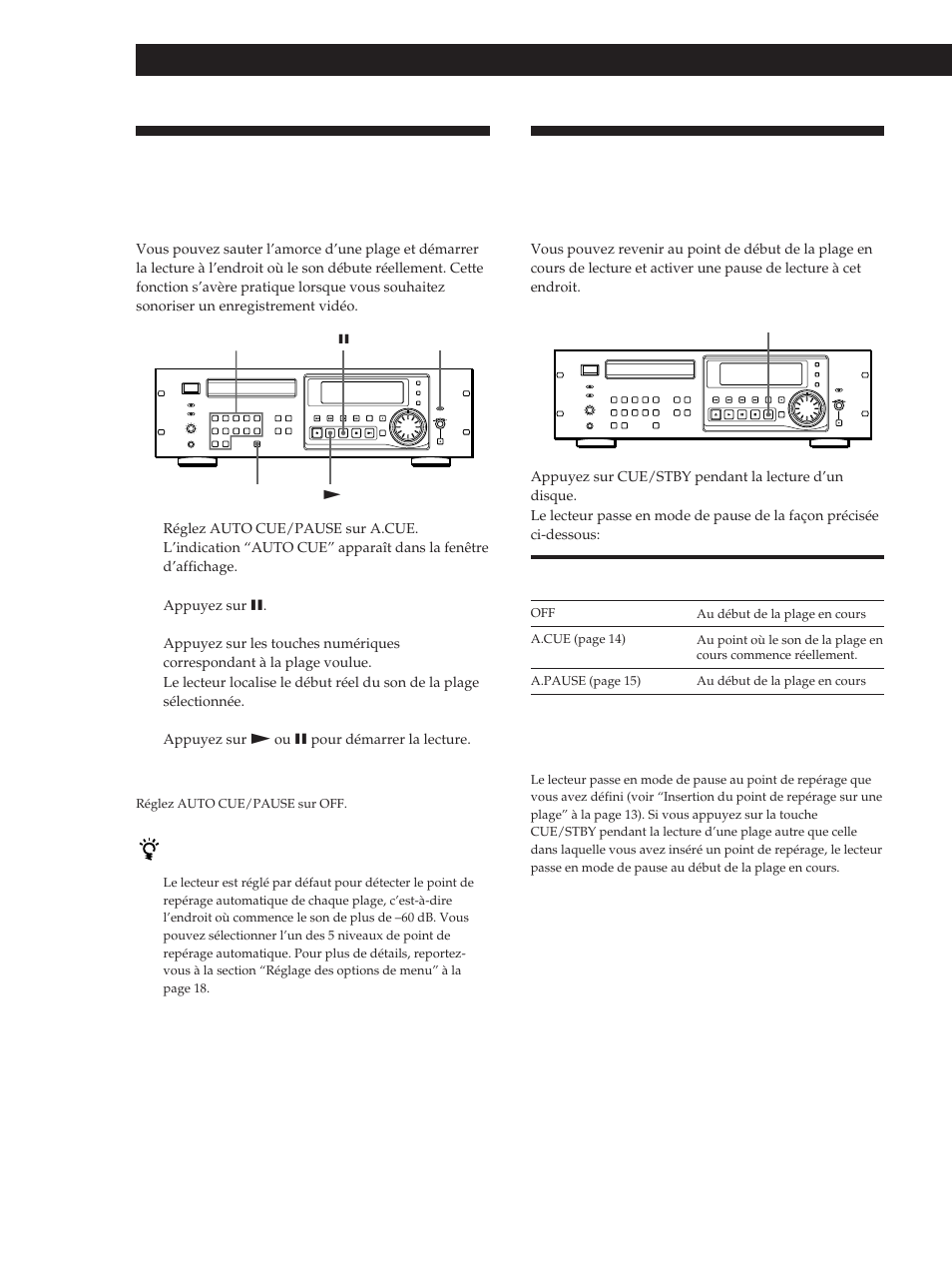 Lecture de disques compacts | Sony CDP-D500 User Manual | Page 36 / 68