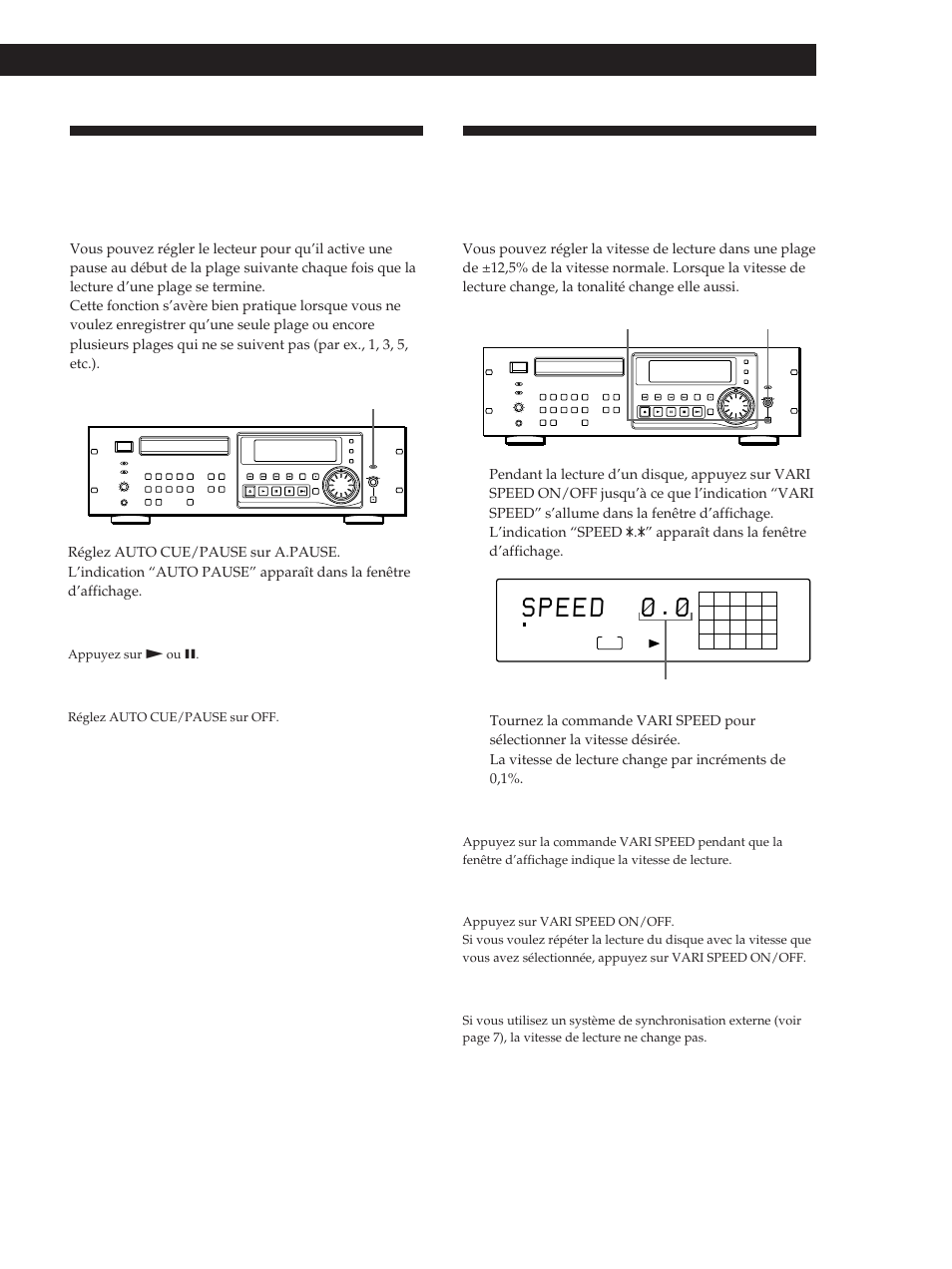 Lecture de disques compacts | Sony CDP-D500 User Manual | Page 37 / 68