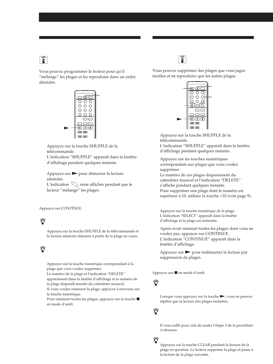 Lecture de disques compacts | Sony CDP-D500 User Manual | Page 38 / 68