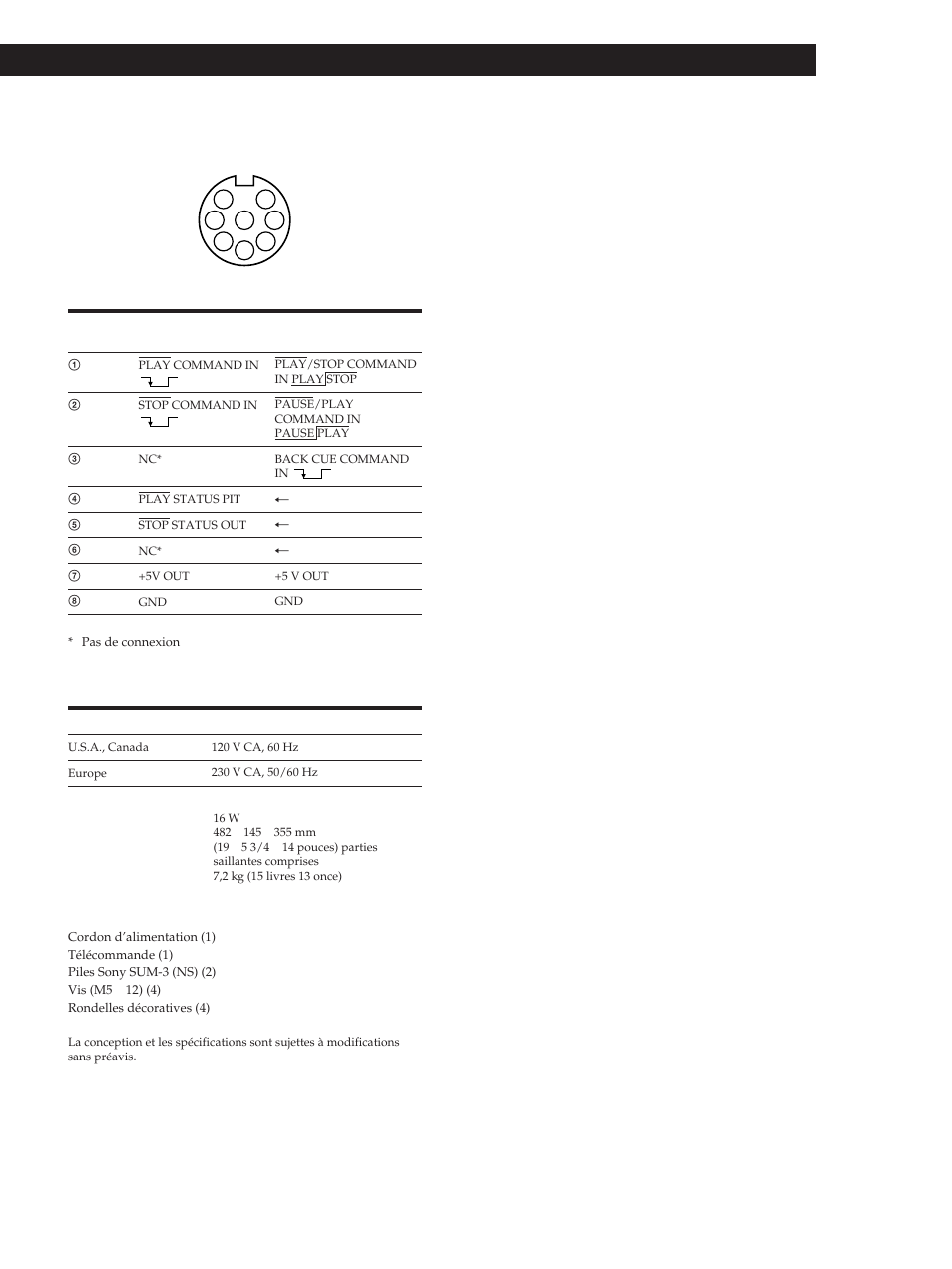 Additional information | Sony CDP-D500 User Manual | Page 43 / 68