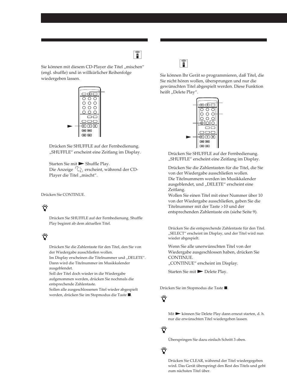 Wiedergeben von cds | Sony CDP-D500 User Manual | Page 60 / 68