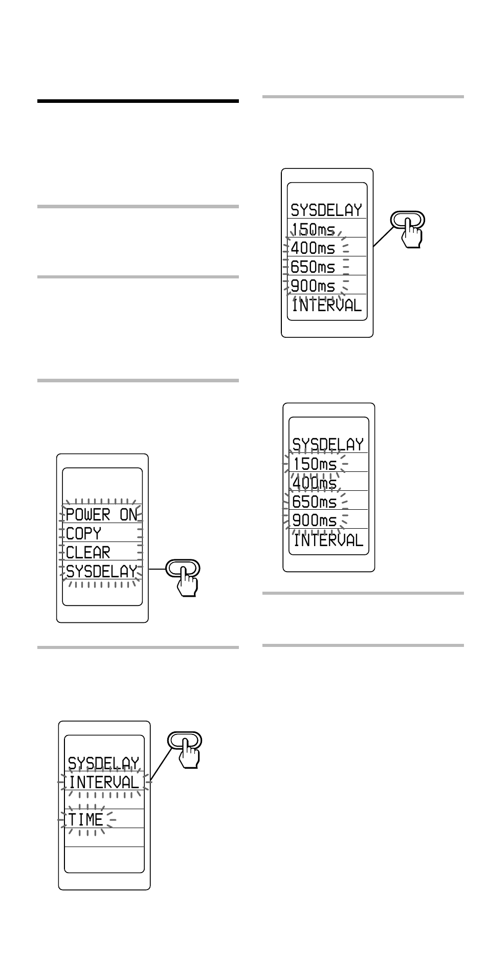 Changing the interval between operation steps | Sony RM-VL1000 User Manual | Page 42 / 84