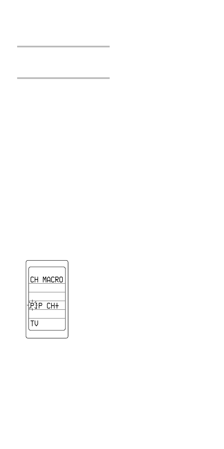 Ch macro tv pip ch | Sony RM-VL1000 User Manual | Page 50 / 84