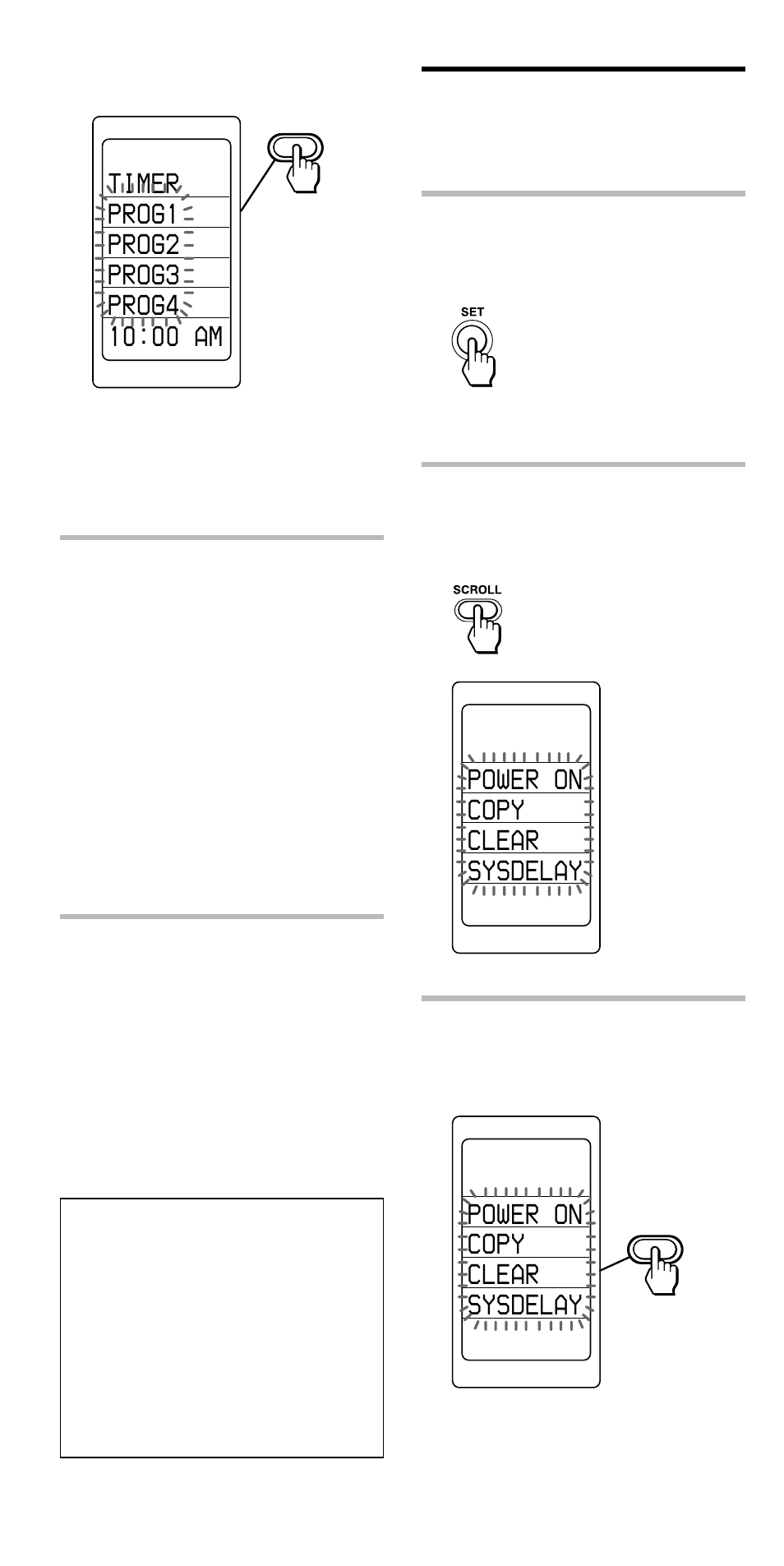 Label, Power on copy clear sysdelay | Sony RM-VL1000 User Manual | Page 60 / 84