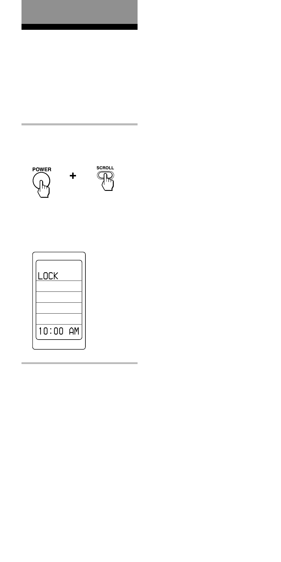 Using other functions, Locking the controls — hold function, Locking the controls | Lock 10:00 am | Sony RM-VL1000 User Manual | Page 62 / 84