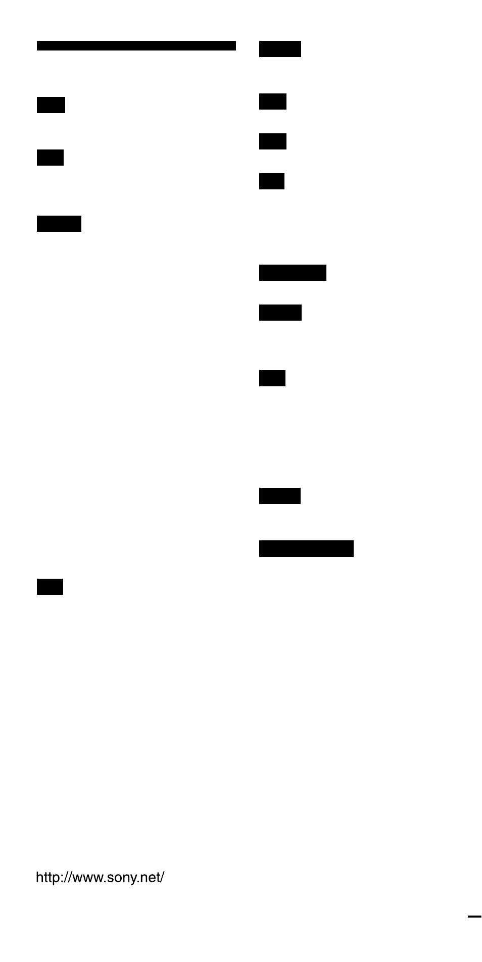 Index | Sony RM-VL1000 User Manual | Page 84 / 84