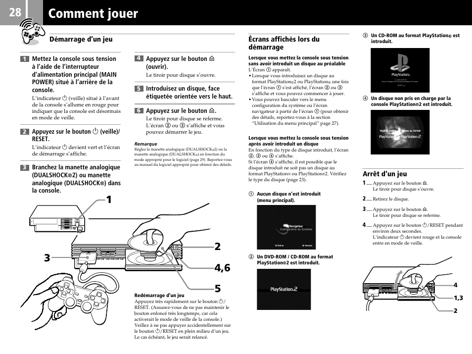 Comment jouer | Sony PS2 User Manual | Page 28 / 84