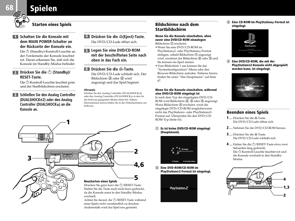 Spielen | Sony PS2 User Manual | Page 68 / 84