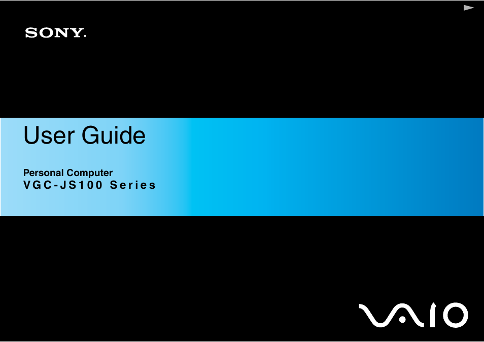 Sony VAIO VGC-JS100 User Manual | 146 pages