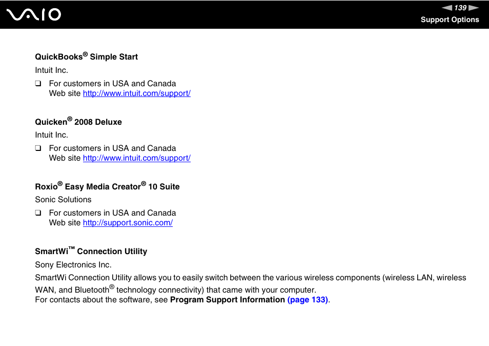 Sony VAIO VGC-JS100 User Manual | Page 139 / 146