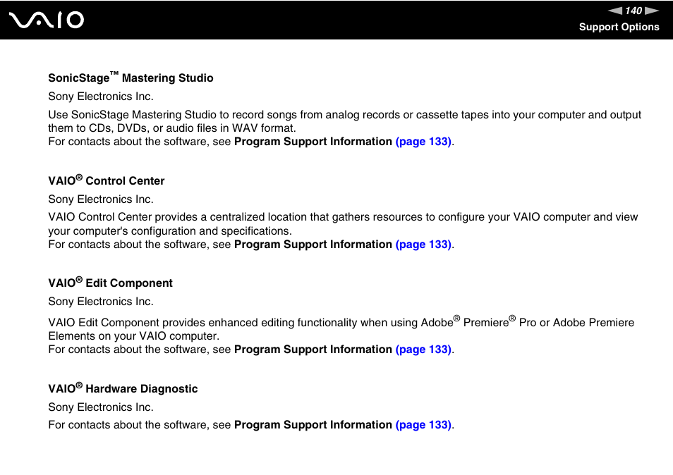 Sony VAIO VGC-JS100 User Manual | Page 140 / 146