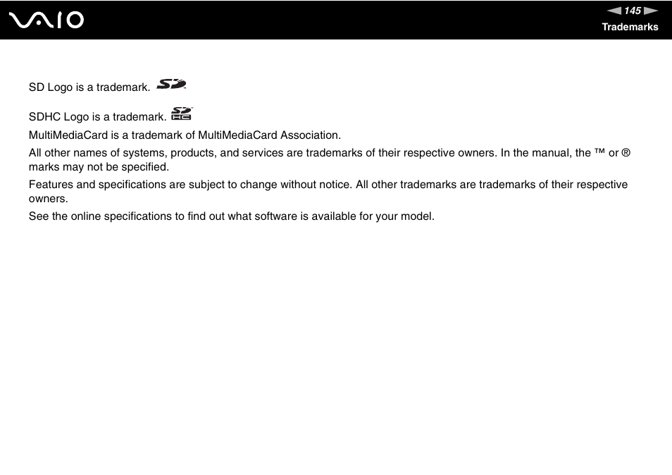 Sony VAIO VGC-JS100 User Manual | Page 145 / 146