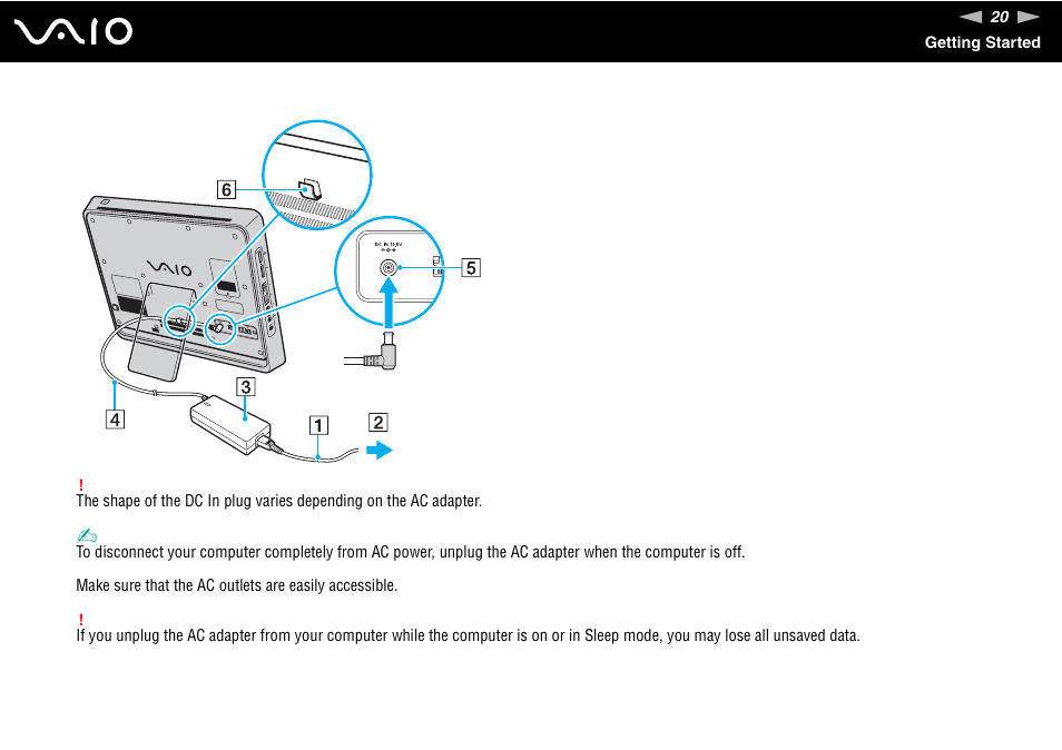 Sony VAIO VGC-JS100 User Manual | Page 20 / 146