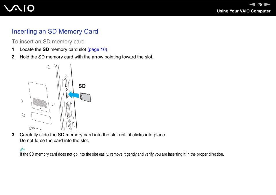 Sony VAIO VGC-JS100 User Manual | Page 45 / 146