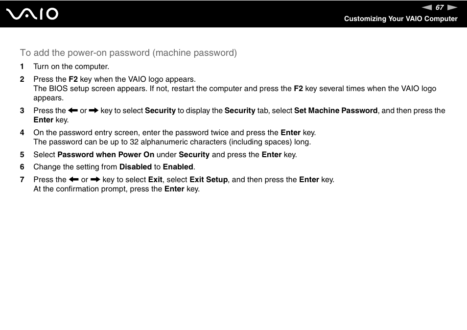 Sony VAIO VGC-JS100 User Manual | Page 67 / 146