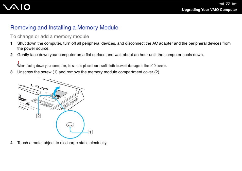 Sony VAIO VGC-JS100 User Manual | Page 77 / 146