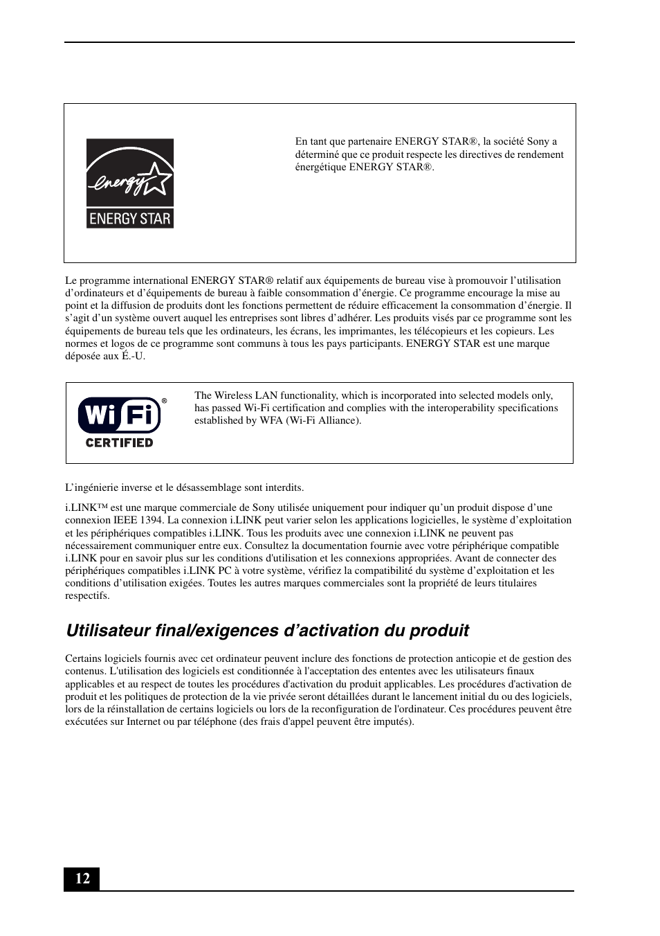 Sony VGN-FJ300 User Manual | Page 12 / 24