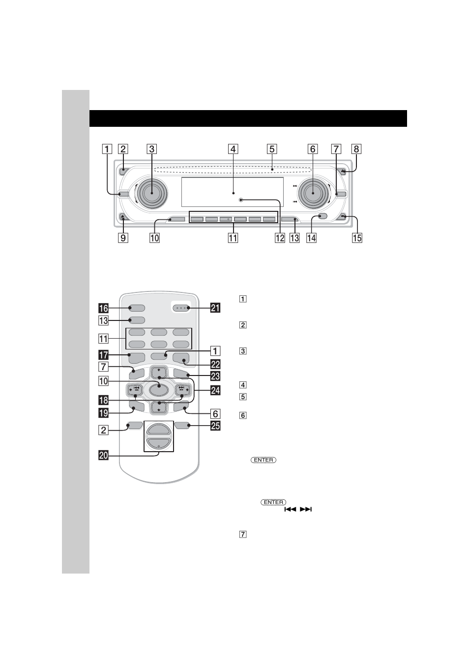 Emplacement des commandes et opérations de base, Appareil principal, Mini-télécommande rm-x143a | Appareil principal mini-télécommande rm-x143a, Qh qd qj 7 q; qk w; qa ql 2 1 ws 6 wa wd wf wg | Sony CDX-M7810 User Manual | Page 24 / 60