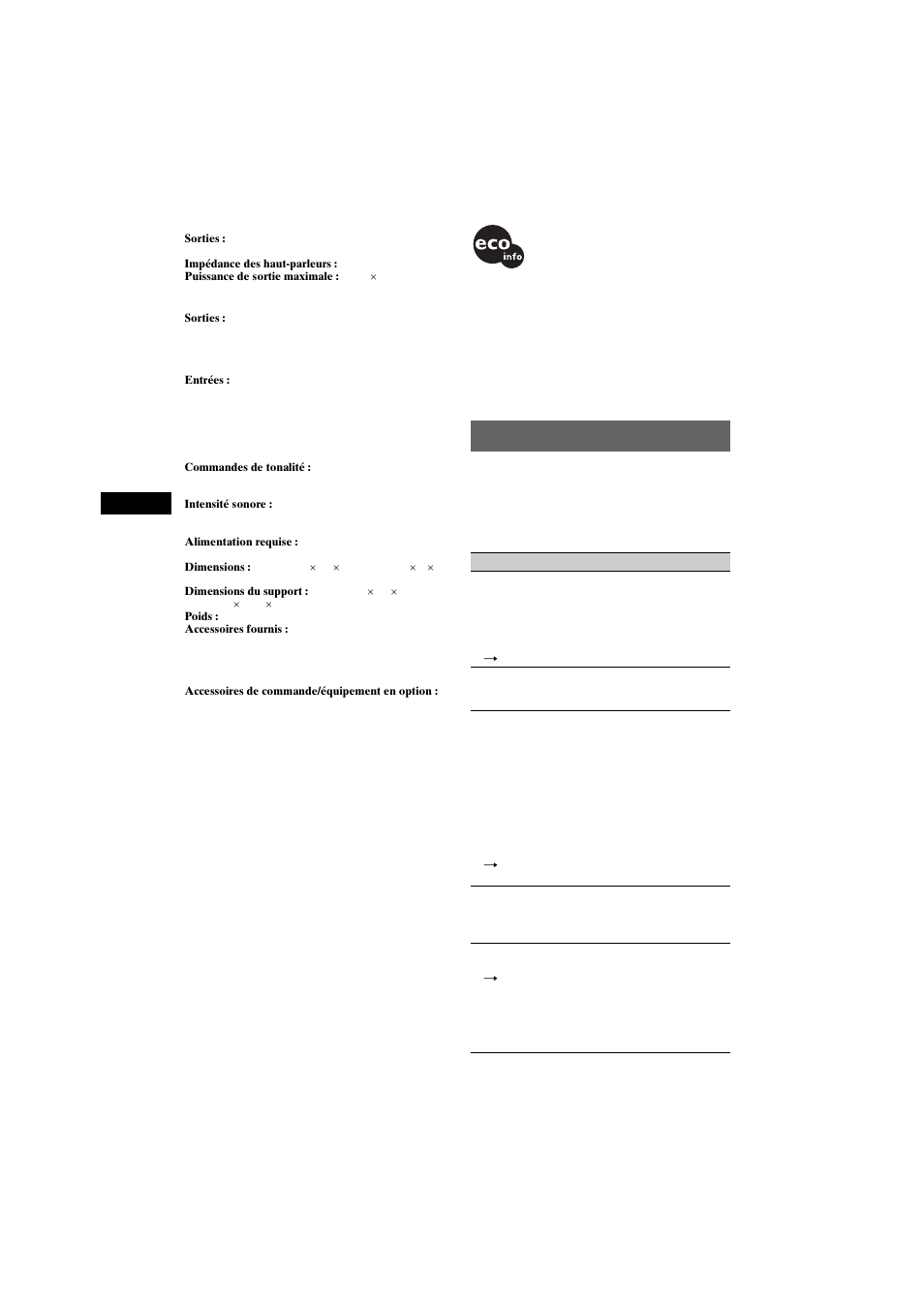 Dépannage | Sony CDX-M7810 User Manual | Page 36 / 60