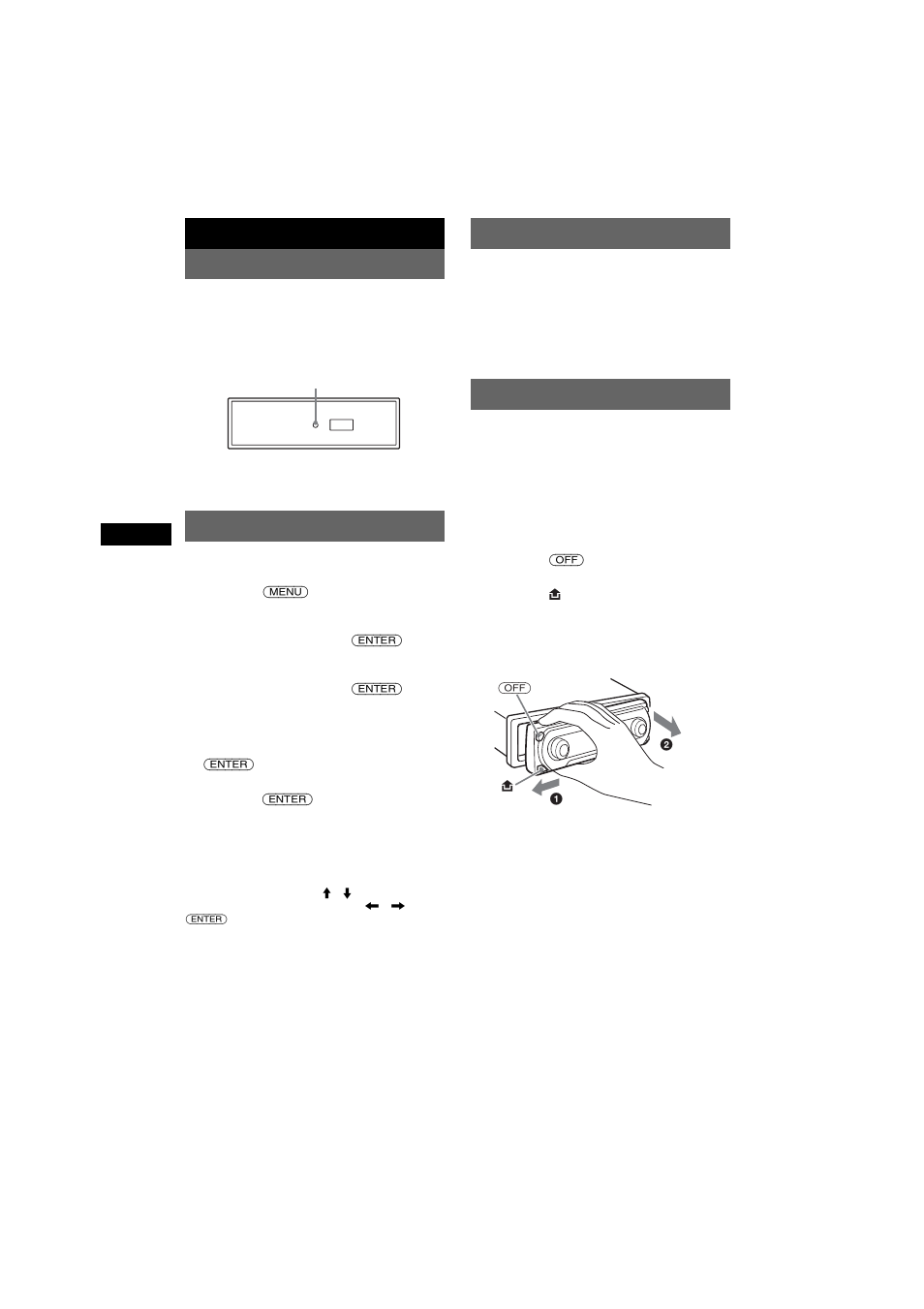 Procedimientos iniciales, Restauración de la unidad, Ajuste del reloj | Modo demo, Extracción del panel frontal, Procedimientos iniciales restauración de la unidad | Sony CDX-M7810 User Manual | Page 42 / 60