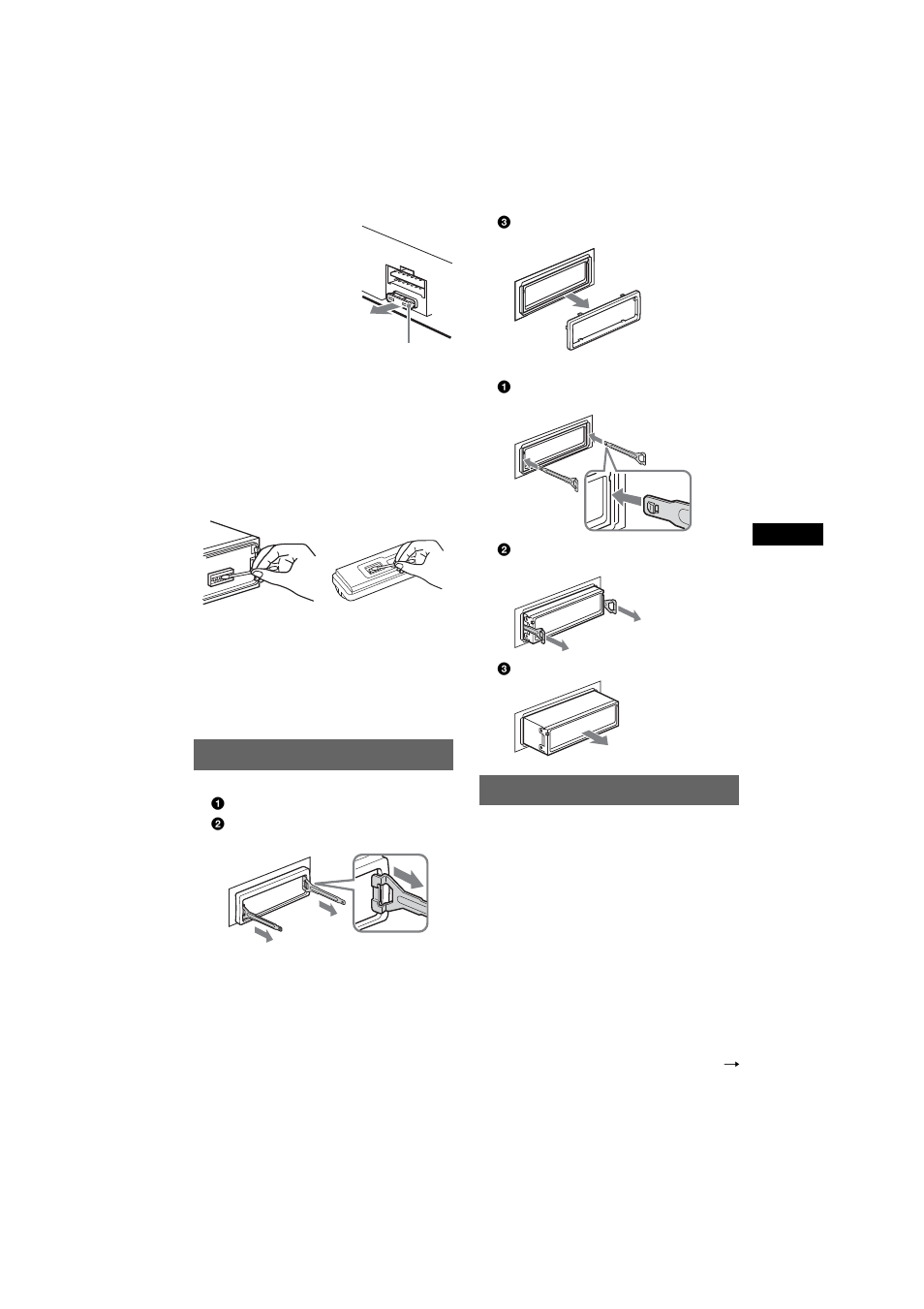 Extracción de la unidad, Especificaciones, Extracción de la unidad especificaciones | Sony CDX-M7810 User Manual | Page 55 / 60