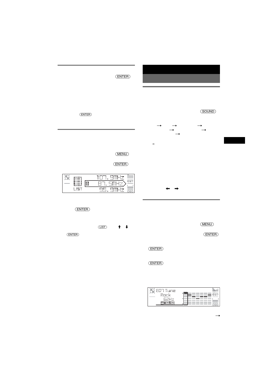 Tuning automatically, Receiving a station through a list - list, Other functions | Changing the sound settings, Adjusting the sound characteristics, Adjusting the equalizer curve - eq7 tune, On 9, Other functions changing the sound settings | Sony CDX-M7810 User Manual | Page 9 / 60