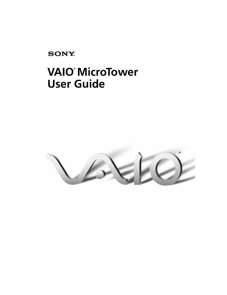 Sony VAIO MicroTower User Manual | 100 pages