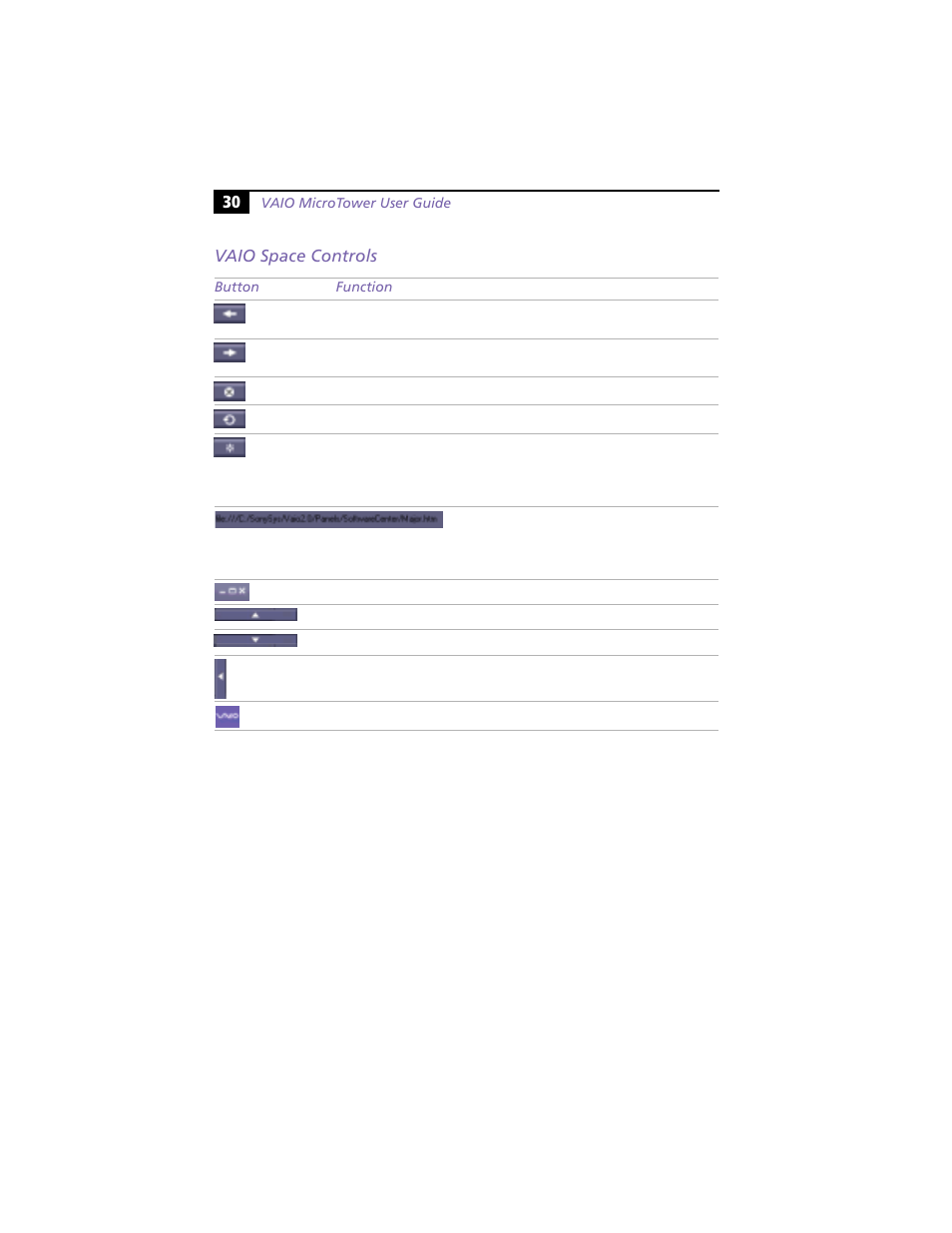 Vaio space controls | Sony VAIO MicroTower User Manual | Page 38 / 100