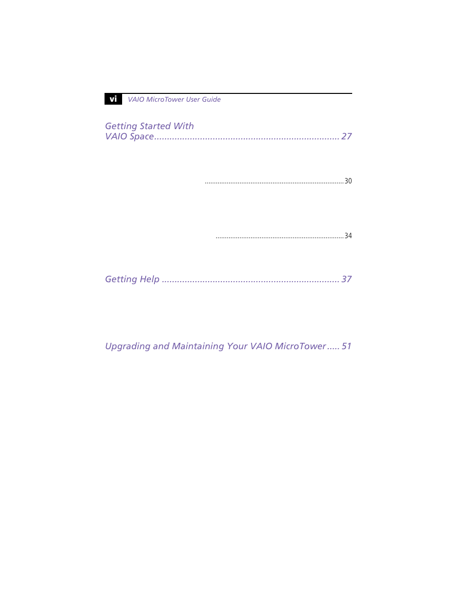 Sony VAIO MicroTower User Manual | Page 6 / 100