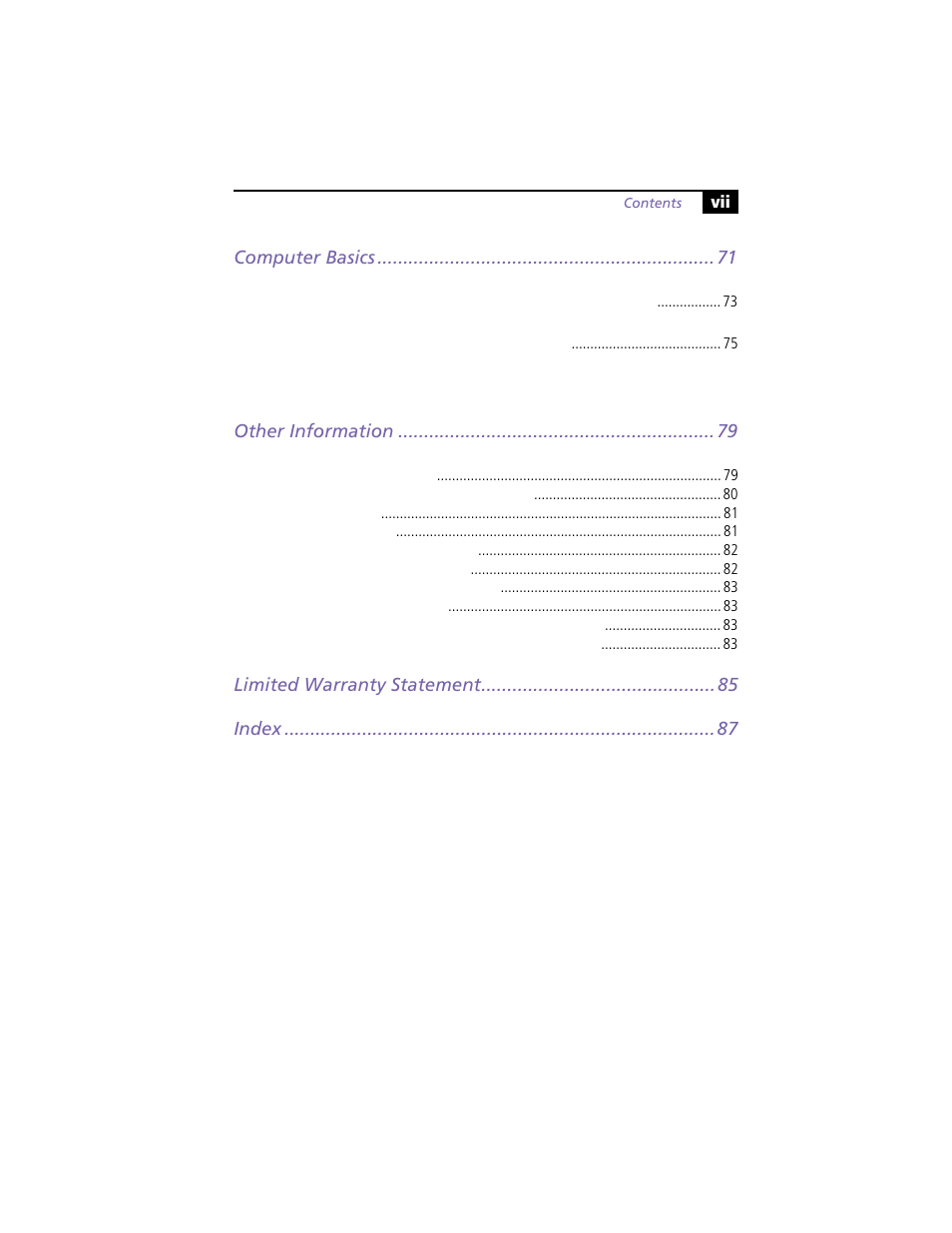 Sony VAIO MicroTower User Manual | Page 7 / 100