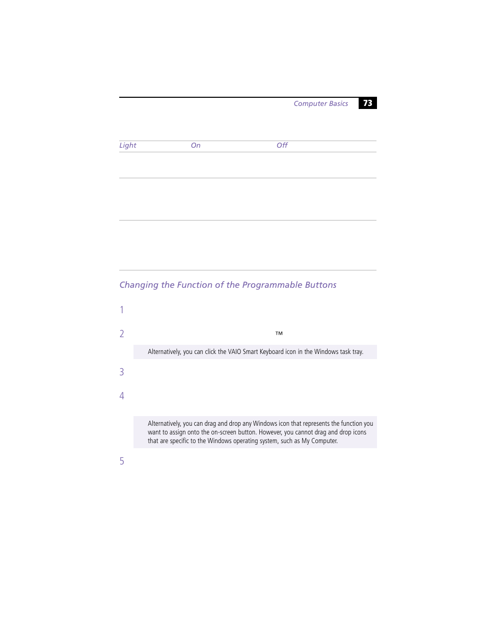 Changing the function of the programmable buttons | Sony VAIO MicroTower User Manual | Page 81 / 100