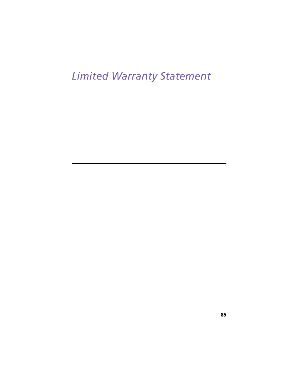 Limited warranty statement | Sony VAIO MicroTower User Manual | Page 93 / 100