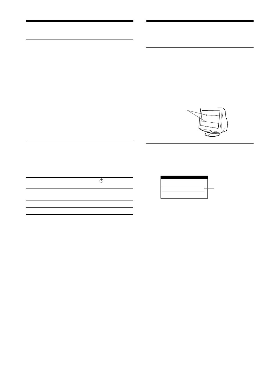 Technical features, Troubleshooting, Preset and user modes | Power saving function, If thin lines appear on your screen (damper wires), On-screen messages | Sony CPD-G220R User Manual | Page 12 / 19