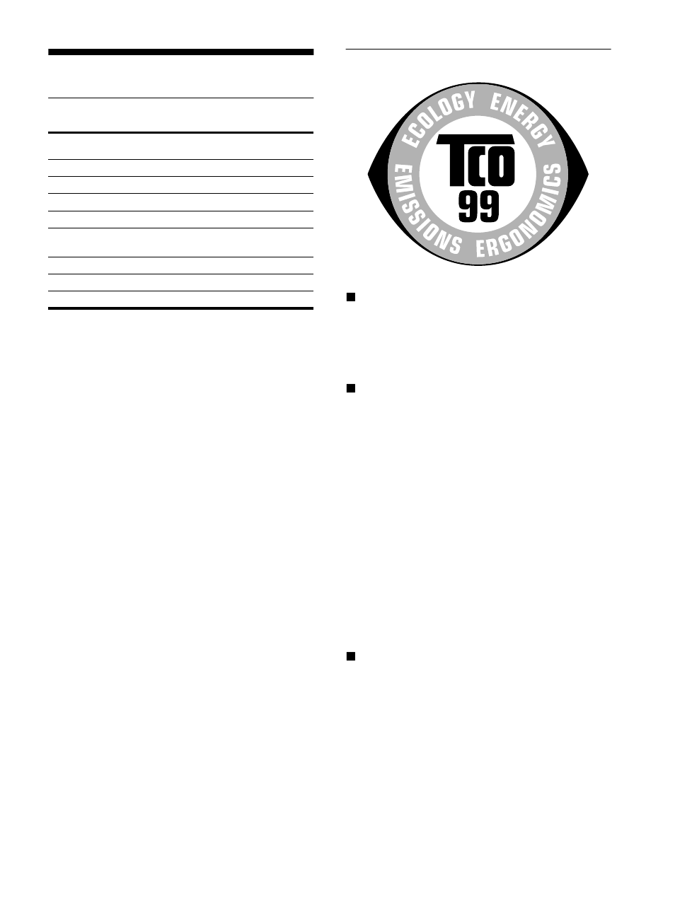 Appendix, Preset mode timing table, Tco’99 eco-document | Sony CPD-G220R User Manual | Page 17 / 19