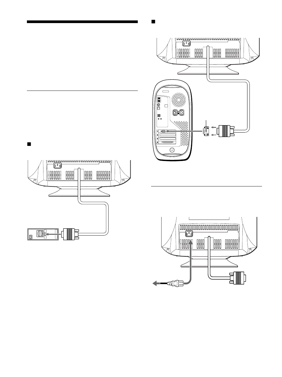 Setup, Step 1: connect your monitor to your computer, Step 2: connect the power cord | Sony CPD-G220R User Manual | Page 6 / 19