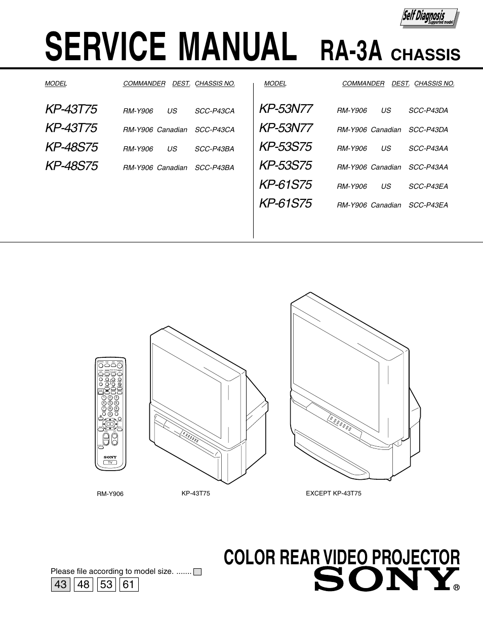 Sony KP 48S75 User Manual | 100 pages