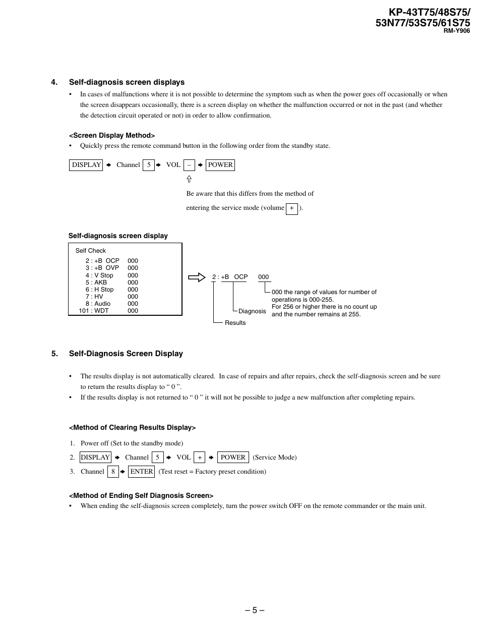 Sony KP 48S75 User Manual | Page 5 / 100