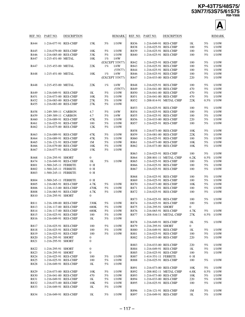 Sony KP 48S75 User Manual | Page 85 / 100