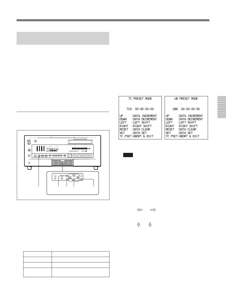 Using the internal time code generator | Sony DSR-85 User Manual | Page 33 / 88