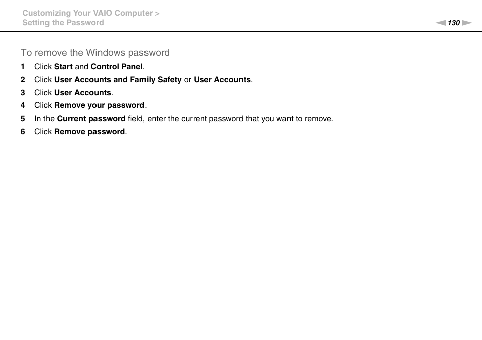 Sony VPCSA Series User Manual | Page 130 / 210