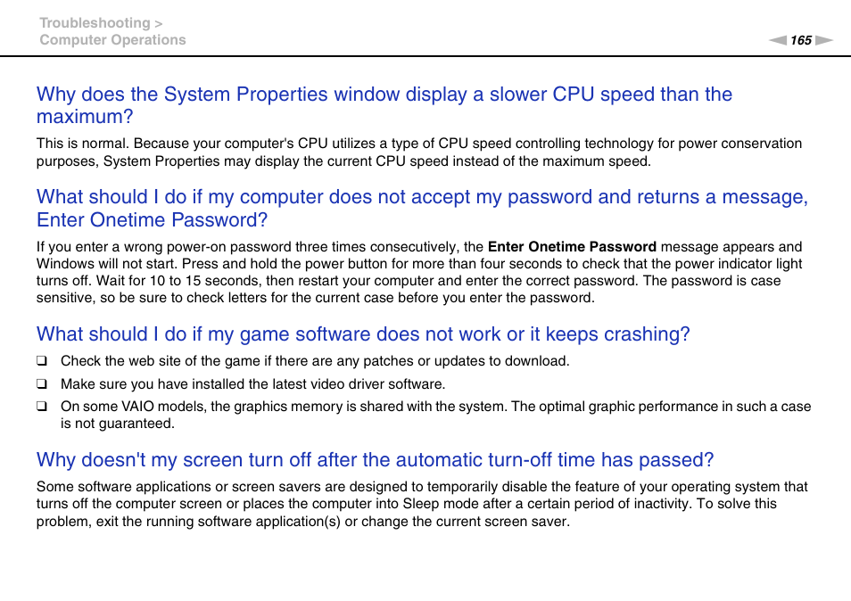 Sony VPCSA Series User Manual | Page 165 / 210