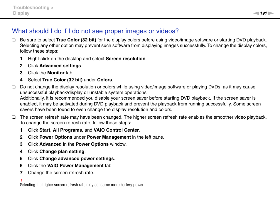 Sony VPCSA Series User Manual | Page 191 / 210