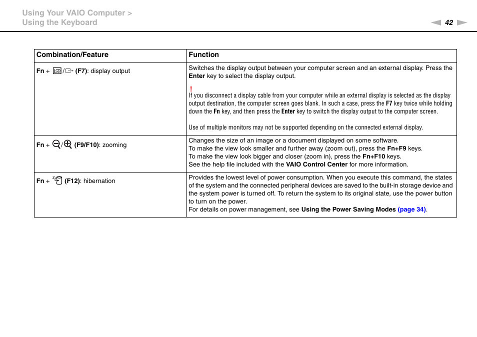 Sony VPCSA Series User Manual | Page 42 / 210