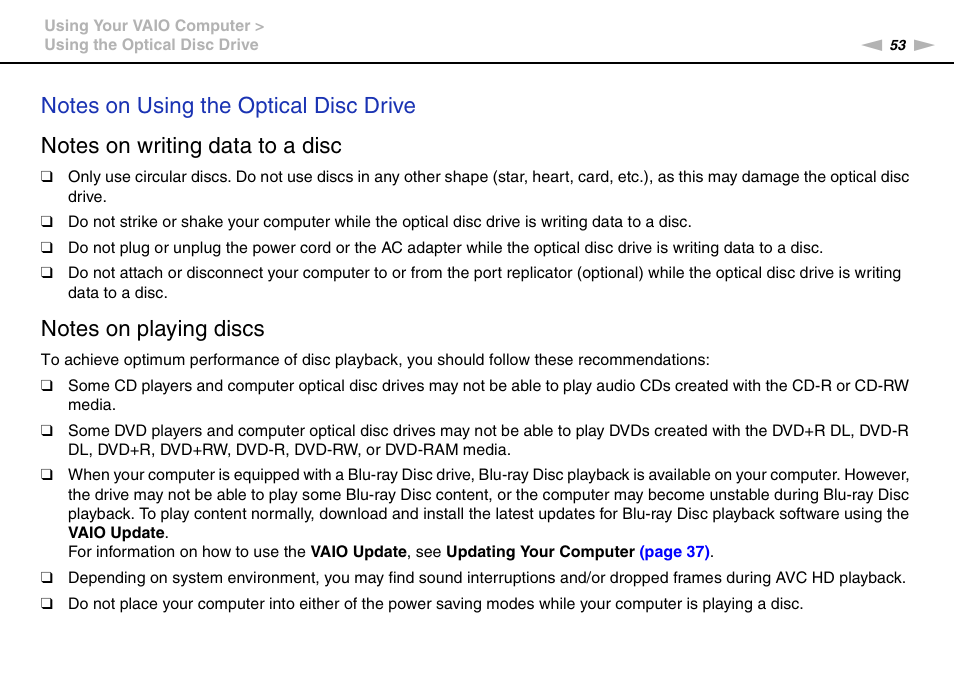 Sony VPCSA Series User Manual | Page 53 / 210