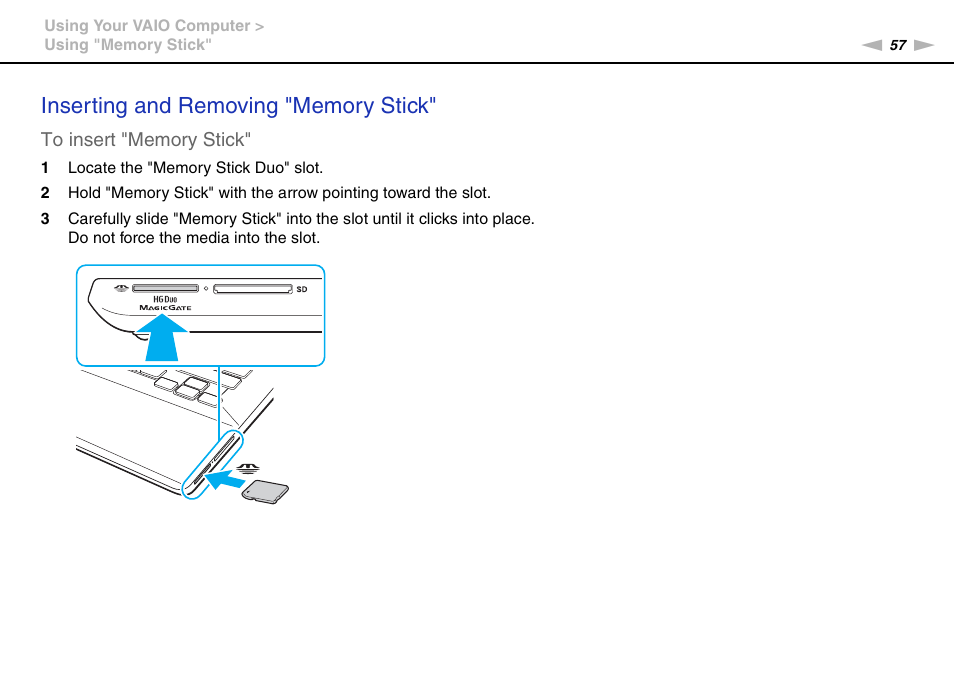 Sony VPCSA Series User Manual | Page 57 / 210