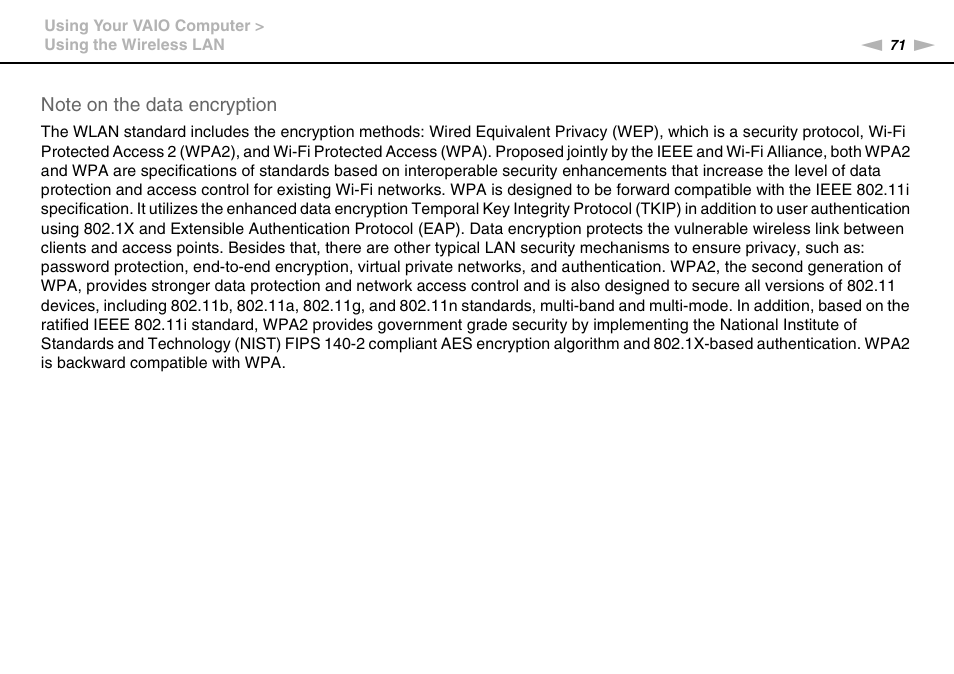 Sony VPCSA Series User Manual | Page 71 / 210